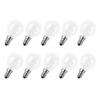 10 x Glühbirne Tropfen 40W E14 klar Glühlampe 40 Watt Glühbirnen Glühlampen