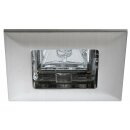 6 x Paulmann Einbauleuchten Einbaustrahler Set starr Quadro Premium Line Eisen gebürstet IP44 6 x 35W GU5,3 12V Halogen