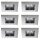 6 x Paulmann Einbauleuchten Einbaustrahler Set starr Quadro Premium Line Eisen gebürstet IP44 6 x 35W GU5,3 12V Halogen