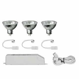 3 x Paulmann Einbauleuchten Einbaustrahler 2Easy Halogen Basic-Set 3 x 28W GU5,3 12V Halogen