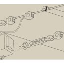 2 x Paulmann Wire System Light&Easy Seilklemme Stromeinspeisung Chrom max. 300W 12V