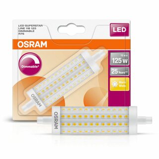 Osram LED Leuchtmittel Stab Superstar Line 15W = 125W R7s 118mm warmweiß 2700K DIMMBAR