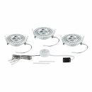 3 x LED Einbauleuchten Einbaustrahler Set Premium Line schwenkbar Alu gebürstet 3 x 3W 230V LED