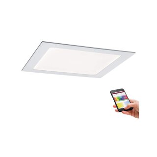 Paulmann SmartHome LED Einbaupanel RGB+W Weiß matt eckig IP44 1 x 3,5W 230V LED