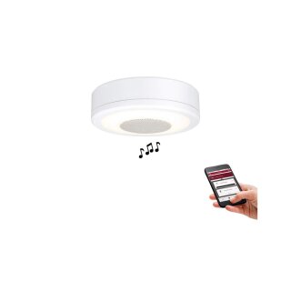 Paulmann SmartHome LED Aufbauleuchte Deckenleuchte LightSound Weiß 1 x 6W 230V Lautsprecher