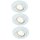 3 x LED Einbauleuchten Einbaustrahler Set Quality Line schwenkbar Weiß 3 x 3,5W GU10 230V