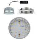 Paulmann LED Einbauleuchte Einbaustrahler Set starr Eisen gebürstet IP44 14W LED Modul Coin 230V DIMMBAR