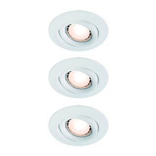 3 x LED Einbauleuchten Einbaustrahler Set Quality Line schwenkbar Weiß 3 x 3,5W GU10 230V LED