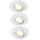 3 x LED Einbauleuchten Einbaustrahler Set Quality Line schwenkbar Weiß 3 x 6,5 GU10 230V LED