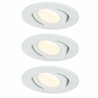 3 x Paulmann LED Einbauleuchten Einbaustrahler Set Premium Line schwenkbar Weiß 3 x 10W 230V LED DIMMBAR