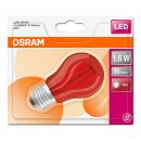 Osram LED Filament Leuchtmittel Tropfen bunt 1,6W = 15W E27 rot