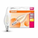 Osram LED Filament Retrofit Windstoß Kerze 4W = 40W E14 klar Classic BA 40 warmweiß 2700K