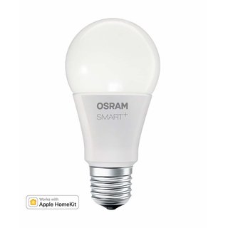 Osram Smart+ LED Bluetooth Leuchtmittel Birnenform 9W = 60W E27 matt Apple HomeKit warmweiß 2700K dimmbar