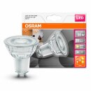 Osram LED Leuchtmittel Glas Reflektor 4,6W = 50W GU10 GlowDim warmweiß 2000K-2700K 36°