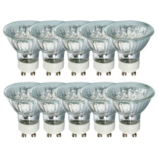 10 x Paulmann LED Leuchtmittel Glas Reflektor 1W GU10 6500K kaltweiß Tageslicht 20°