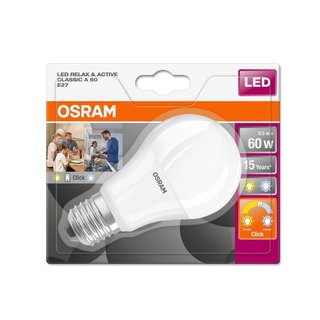 Osram LED Leuchtmittel Birnenform 9,5W = 60W E27 matt Relax & Active warmweiß kaltweiß 2700K 4000K per Lichtschalter