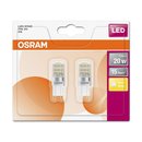 2 x Osram LED Stiftsockel Leuchtmittel Star Pin 1,9W = 20W G9 warmweiß 2700K