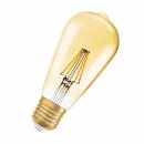 Osram LED Filament Leuchtmittel Edison ST64 6,5W = 51W E27 klar gold gelüstert Vintage 1906 extra warmweiß 2400K