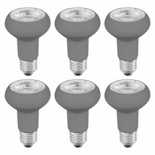 6 x Osram LED Leuchtmittel Reflektor R63 5W = 64W E27 warmweiß 2700K flood 36°