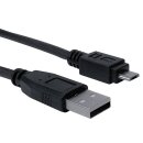 REV USB Kabel 2,0A auf Micro USB 1,5m schwarz