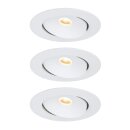 3 x Paulmann LED Einbauleuchten Einbaustrahler Set Premium Line schwenkbar Weiß 3 x 10W 230V