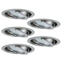 5 x Paulmann Möbel Einbauleuchten Einbaustrahler Set...