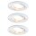 3 x Paulmann LED Einbauleuchten Einbaustrahler Set Premium Line schwenkbar Weiß matt IP23 3 x 6,8W LED Modul Coin 230V