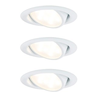 3 x LED Möbeleinbauleuchten Einbaustrahler Set Micro Line schwenkbar Weiß 3 x 4,2W warmweiß