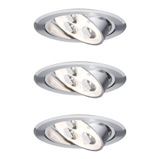 3 x Paulmann LED Möbeleinbauleuchten Einbaustrahler Set Micro Line schwenkbar Alu gedreht 3 x 3W 230V