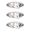 3 x Paulmann LED Möbeleinbauleuchten Einbaustrahler Set Micro Line schwenkbar Alu gedreht 3 x 3W 230V