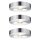 3 x LED Möbel Aufbauleuchten & Einbauleuchten starr Micro Line Alu 3 x 3W 230V