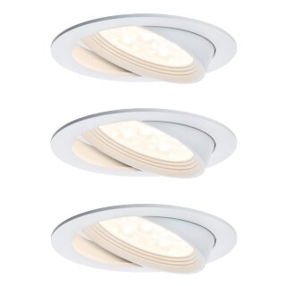 3 x Paulmann LED Einbauleuchten Einbaustrahler Set Premium Line schwenkbar Weiß 3 x 7,2W 230V