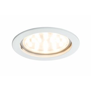 Paulmann LED Einbauleuchte Einbaustrahler Set Premium Line starr Weiß matt IP44 14W Coin LED Modul 230V warmweiß DIMMBAR