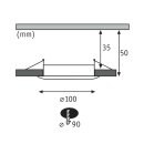 Paulmann LED Einbauleuchte Einbaustrahler Set Premium Line starr Weiß matt IP44 14W Coin LED Modul 230V warmweiß DIMMBAR