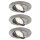 3 x Paulmann LED Einbauleuchten Einbaustrahler Set Premium Line schwenkbar Eisen gebürstet IP23 3 x 8W GU10 230V DIMMBAR