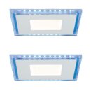 2 x Paulmann LED Einbauleuchten Einbaupanel Set Premium...