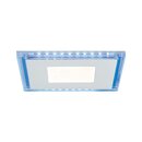 2 x Paulmann LED Einbauleuchten Einbaupanel Set Premium Line Weiß mit blauen LEDs Klar 2 x 7W