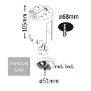 Paulmann Einbautopf für Einbauleuchten Chrom 51mm max. 35W GU4/GU5,3 12V
