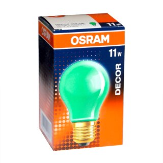 Osram Glühbirne 11W GRÜN E27 11 Watt Glühlampe Glühbirnen Glühlampen