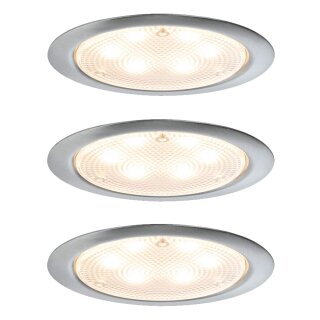 3 x Paulmann LED Möbeleinbauleuchten Einbaustrahler Set Micro Line starr Edelstahl 3 x 2,8W mit Sensor