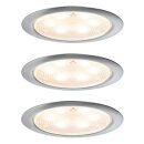 3 x Paulmann LED Möbeleinbauleuchten Einbaustrahler Set Micro Line starr Edelstahl 3 x 2,8W mit Sensor