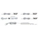 3 x Paulmann LED Möbeleinbauleuchten Einbaustrahler Set Micro Line starr Edelstahl 3 x 2,8W mit Sensor