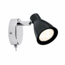 Paulmann LED Wandleuchte Spotlights 2Simple Schwarz matt/Chrom 3,5W GU10 230V warmweiß Schalter