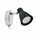 Paulmann LED Wandleuchte Spotlights 2Simple Schwarz matt/Chrom 3,5W GU10 230V warmweiß Schalter