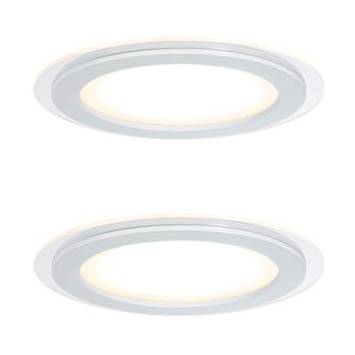 2 x Paulmann LED Einbauleuchten Set Premium Line Klar/Weiß 2 x 7,5W warmweiß DIMMBAR