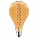 LED Pendelleucht PenduLum Riesen Spiral Filament Glühbirne A165 5W E27 gold gelüstert extra warm 2200K Retro Nostalgie DIMMBAR