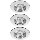 3 x Paulmann Einbauleuchten Einbaustrahler Set starr...