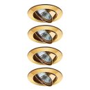 4 x Paulmann Einbauleuchten Einbaustrahler 35W GU5,3 12V Halogen Set Paulmann Premium Line Gold