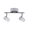 Paulmann LED Deckenleuchte Strahler Bowl Spotlights Chrom 2 x 3,2W warmweiß 2700K dreh- & schwenkbar