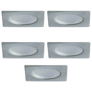 Paulmann LED Set Einbauleuchten Möbel Einbaustrahler Micro Line 5 x 0,4W LED Modul 230/12V Eisen gebürstet